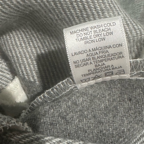 Grey & White Buffalo Check Shacket Sz Small Love Tree Oversized - Picture 6 of 8